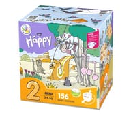 HAPPY PANNOLINO 2 MINI 3-6KG BOX COLORATO 2 CONFEZIONI DA 78 PEZZI