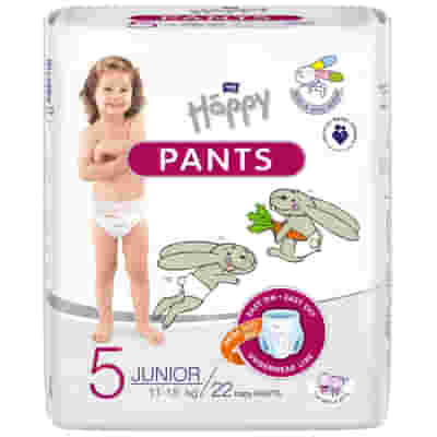 HAPPY PANTS 11-18KG 5 JUNIOR 22 PEZZI