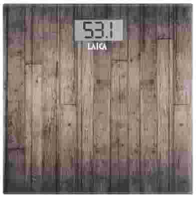 PESAPERSONE ELETTRONICA VETRO LEGNO SCURO