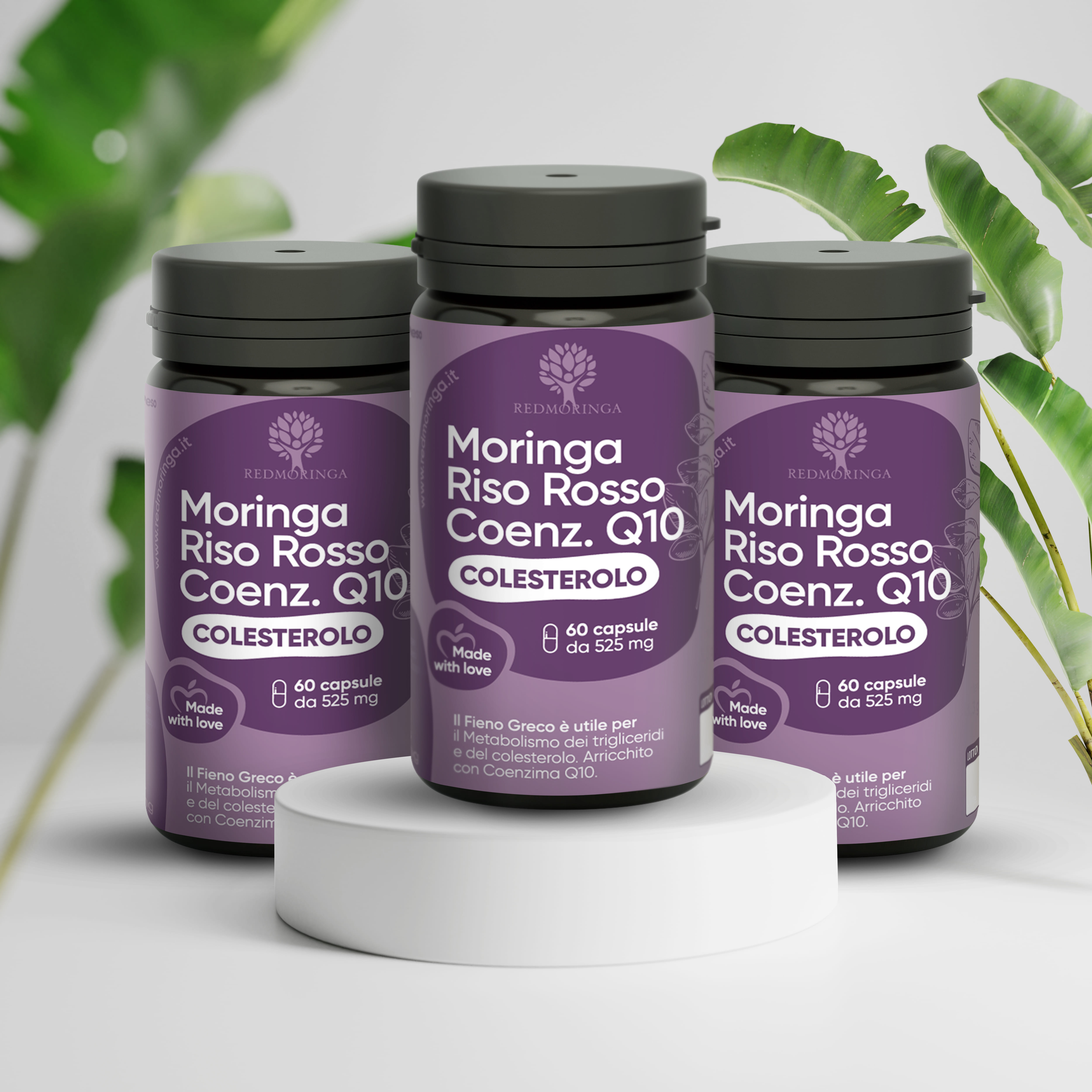 Integratore Colesterolo Moringa e Riso Rosso - 60 Capsule