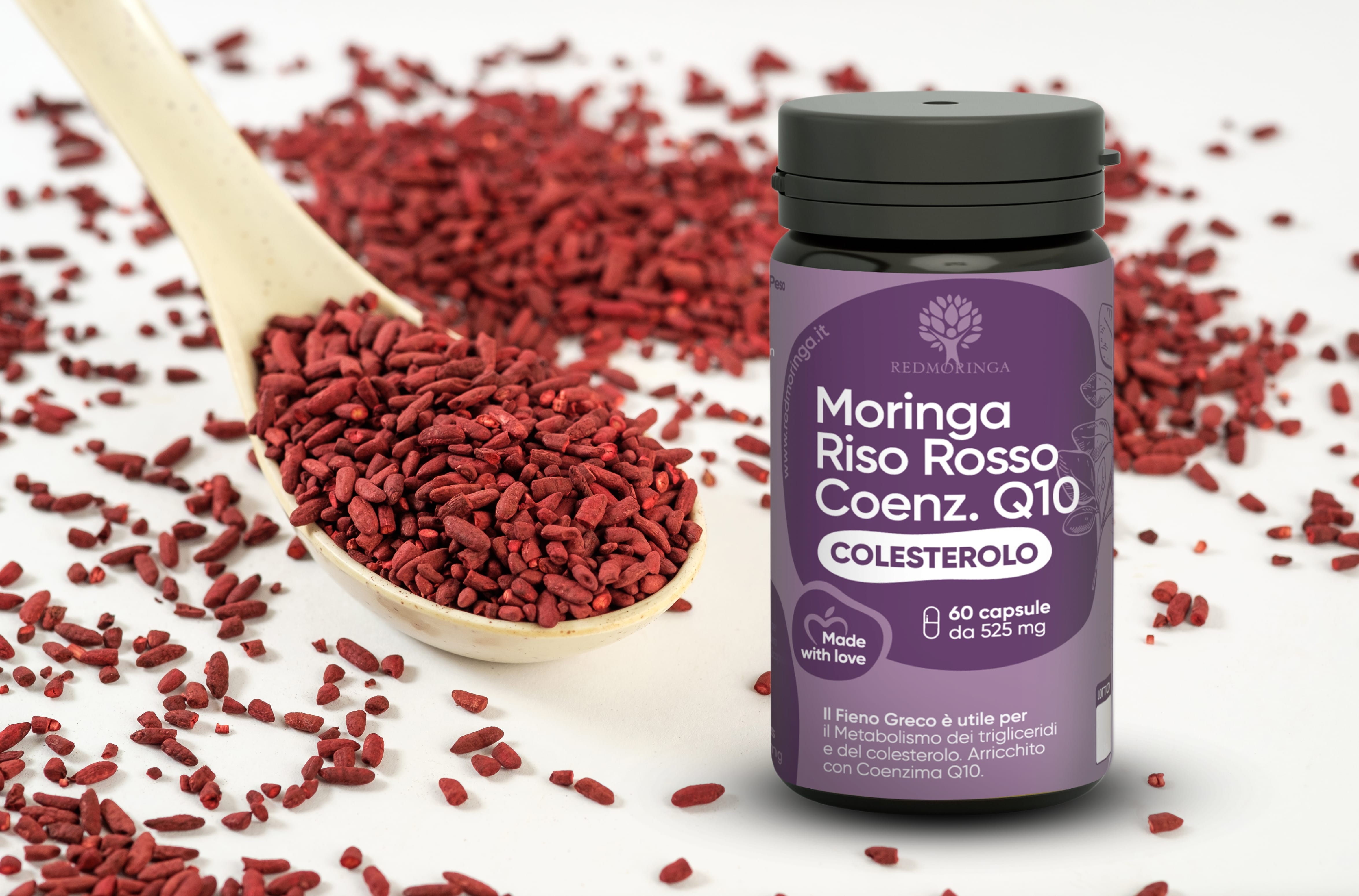 Integratore Colesterolo Moringa e Riso Rosso - 60 Capsule