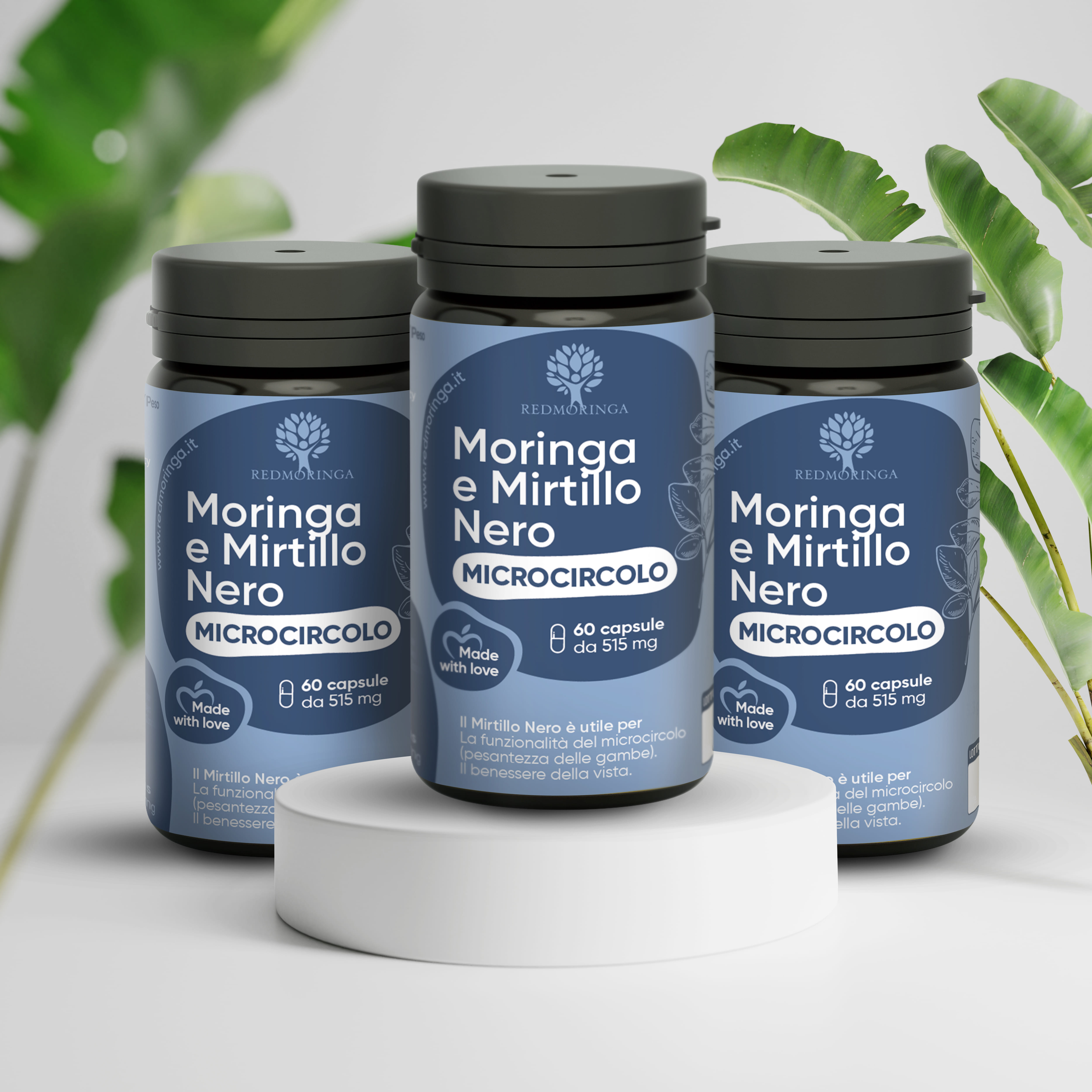 Integratore Microcircolo Moringa e Mirtillo - 60 Capsule