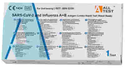 GENERAL MERCHANDISING TEST ANTIGENICO RAPIDO COVID-19 ALLTEST AUTODIAGNOSTICO DETERMINAZIONE QUALITATIVA ANTIGENI SARS-COV-2 E INFLUENZA A+B IN TAMPONI NASALI MEDIANTE IMMUNOCROMATOGRAFIA
