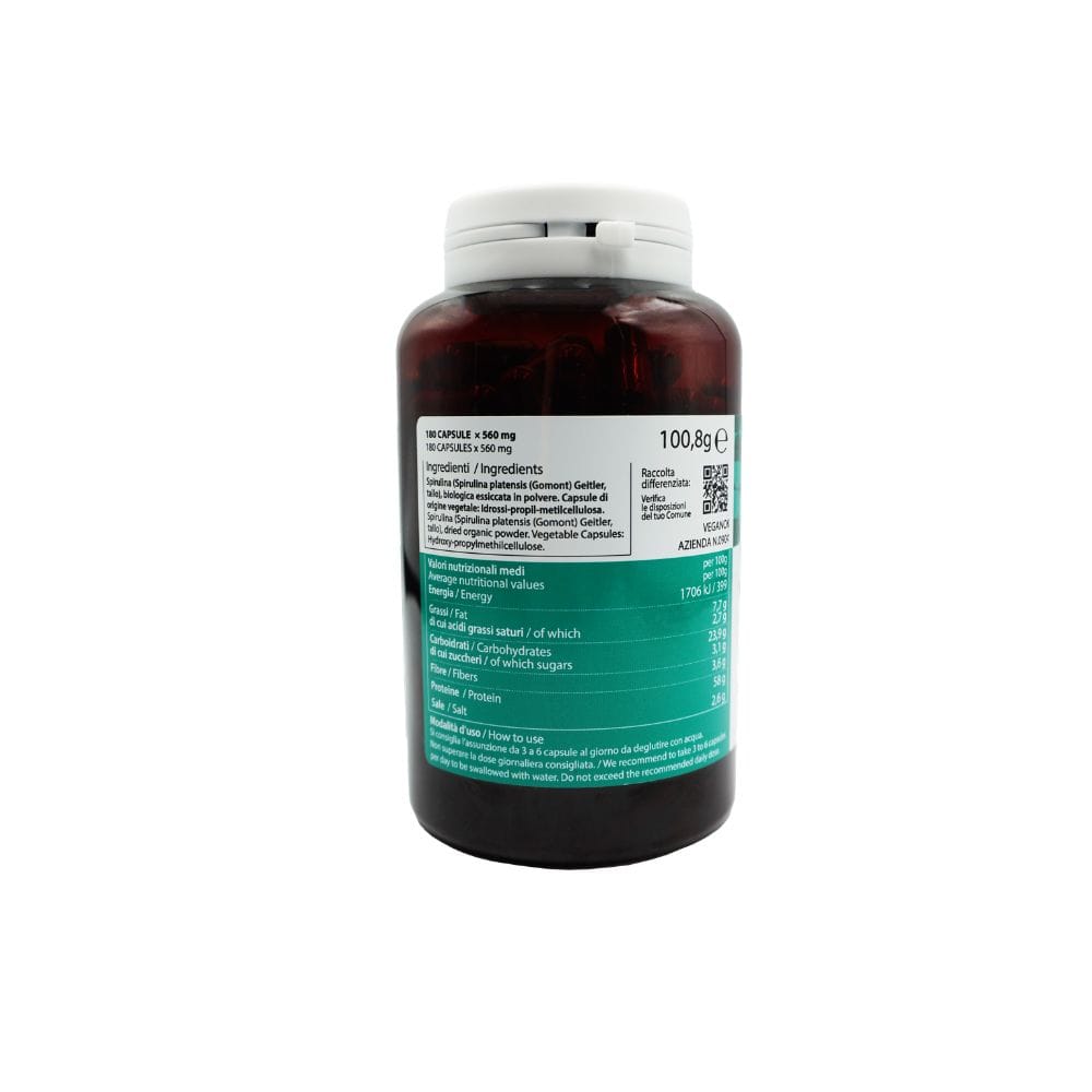 SPIRUCAP SPIRULINA BIOLOGICA IN POLVERE 180 CAPSULE