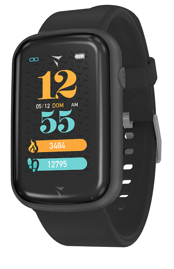 Techmade Steps Smartwatch Total Black