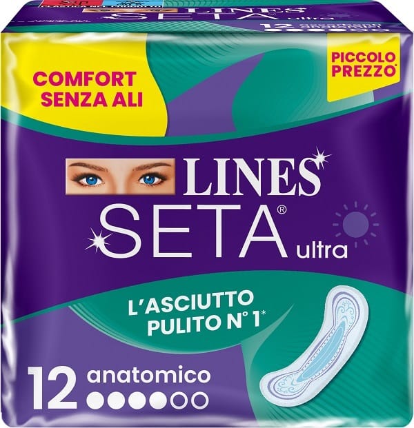 Lines Seta Ultra Assorbenti Anatomico Dwct 12 Pezzi
