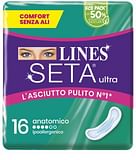 LINES SETA ULTRA ASSORBENTI ANATOMICO CP 16 PEZZI