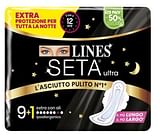 LINES SETA ULTRA ASSORBENTI EXTRA NOTTE CARRY PACK PACCO SINGOLO 9+1 PEZZI