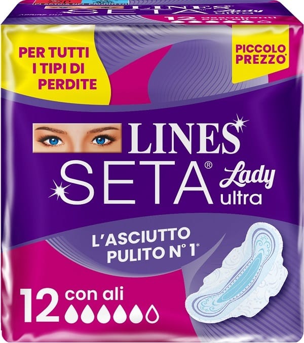 Lines Seta Ultra Assorbenti Lady Ali Dwct 12 Pezzi