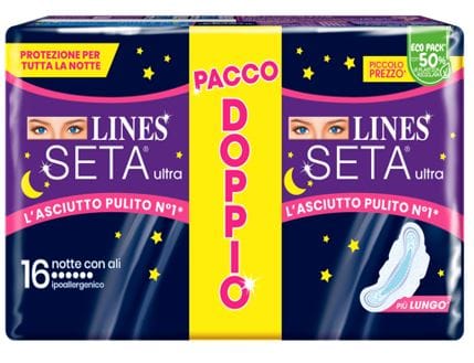 Lines Seta Ultra Assorbenti Notte Vp Dwct 16 Pezzi