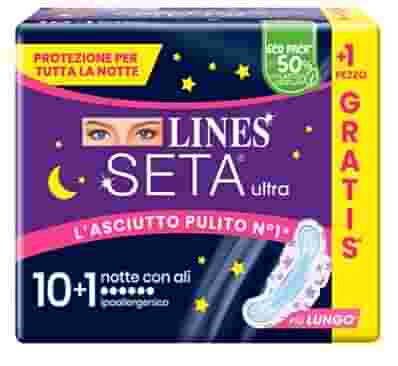 LINES SETA ULTRA ASSORBENTI NOTTE CP 10+1 PEZZI