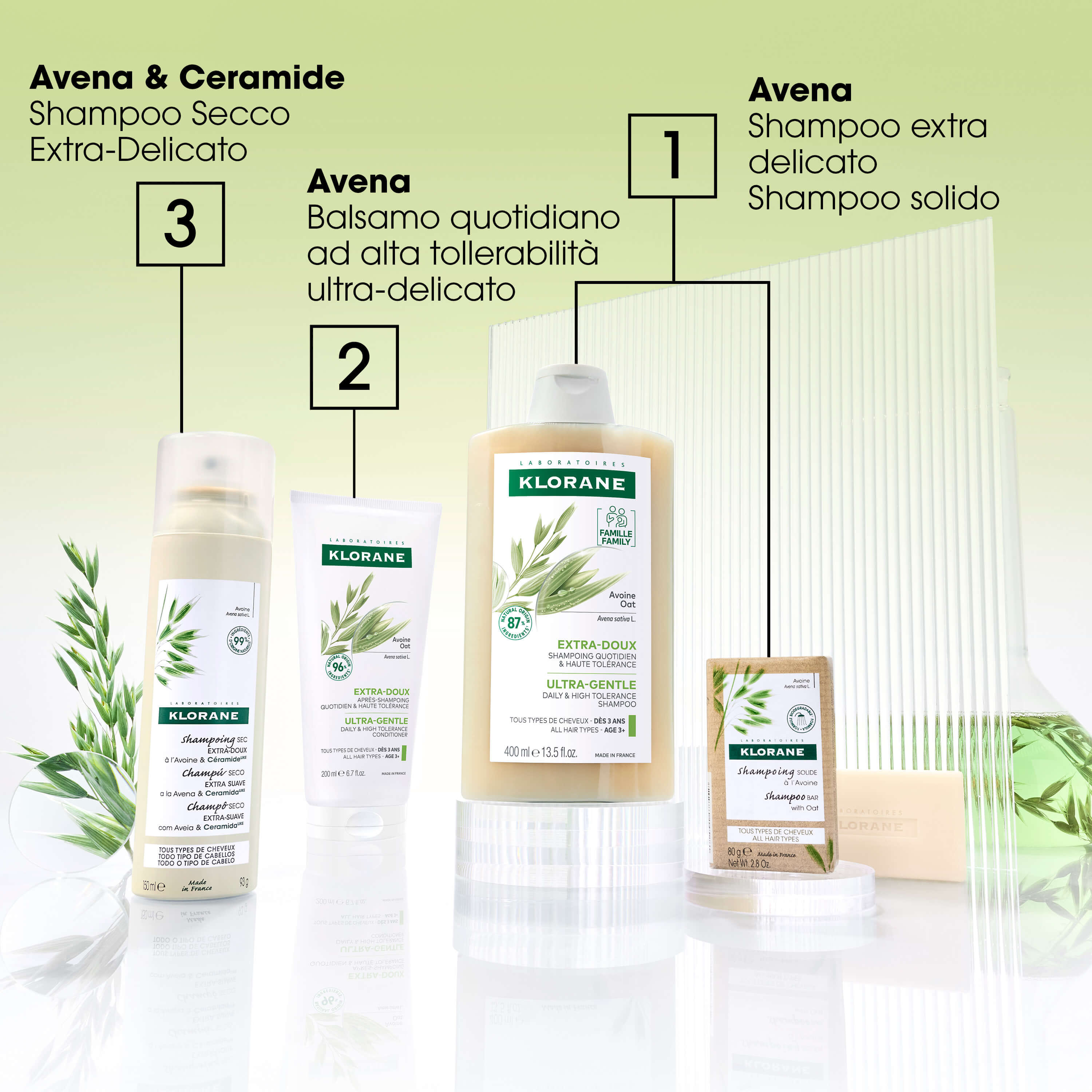 KLORANE SHAMPOO SECCO EXTRA DELICATO AVENA&CERAMIDE TUTTI I TIPI DI CAPELLI SPRAY 150 ML