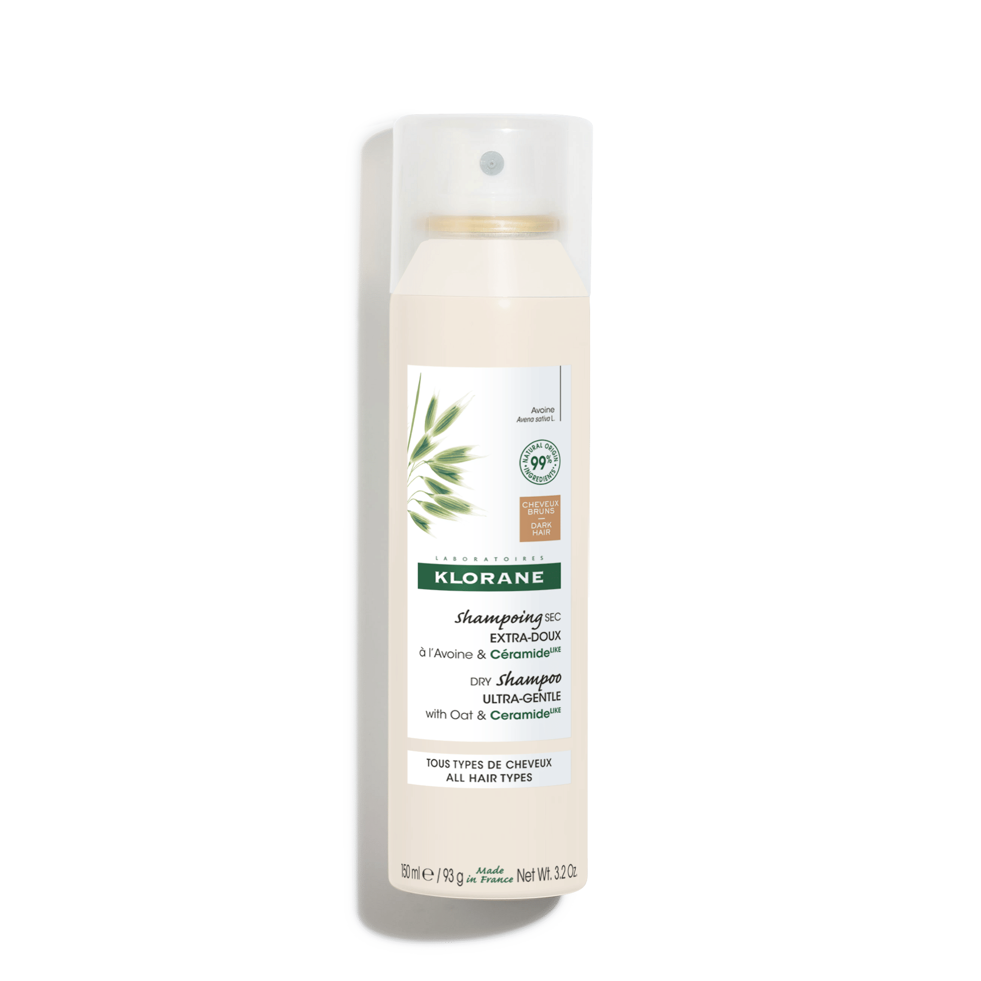 KLORANE SHAMPOO SECCO EXTRA DELICATO AVENA&CERAMIDE CAPELLI SCURI 150 ML