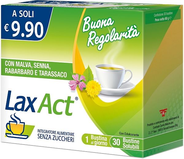 Lax Act 30 Bustine Solubili Senza Zuccheri