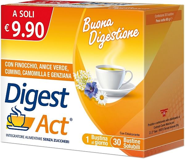 Digest Act 30 Bustine Solubili Senza Zuccheri