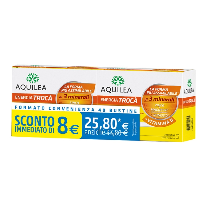 Aquilea Energia Troca' + Vitamina D Bipack 40 Bustine