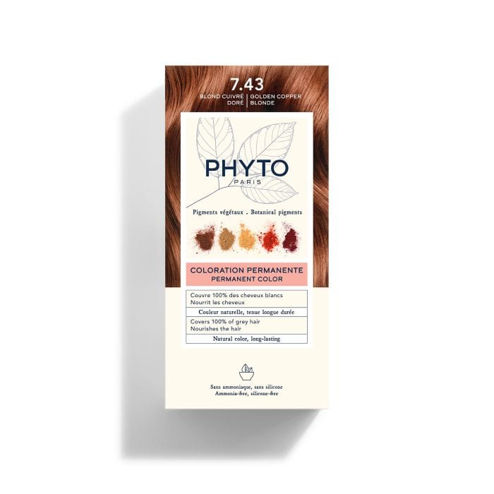 Color Kit 7,43 Biondo Ramato Dorato Latte Rivelatore 50 Ml + Crema Colorante 50 Ml + Maschera Protettiva Colore 12 Ml + Guanti