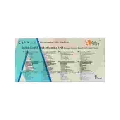 FARMAMONDO TEST ANTIGENICO RAPIDO COVID-19 ALLTEST AUTODIAGNOSTICO DETERMINAZIONE QUALITATIVA ANTIGENI SARS-COV-2 E INFLUENZA A+B IN TAMPONI NASALI MEDIANTE IMMUNOCROMATOGRAFIA