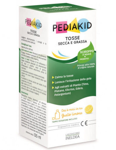 PEDIAKID TOSSE SECCA E GRASSA SCIROPPO 125 ML