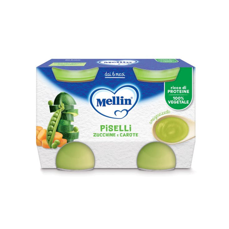 MELLIN OMOGENEIZZATO PISELLI E CAROTE 2 PEZZI DA 130 G