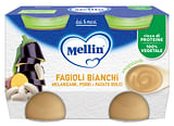 MELLIN OMOGENEIZZATO FAGIOLI BIANCHI E MELANZANE 2 PEZZI DA 130 G