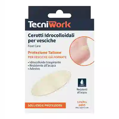 TECNIWORK  CEROTTI IDROCOLLOIDALI PER VESCICHE 5 PEZZI