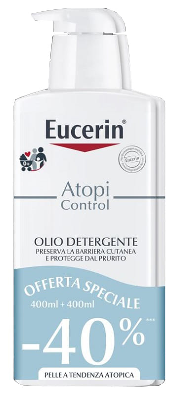 EUCERIN BIPACCO ATOPIC OLIO DETERGENTE 400 ML + 400 ML