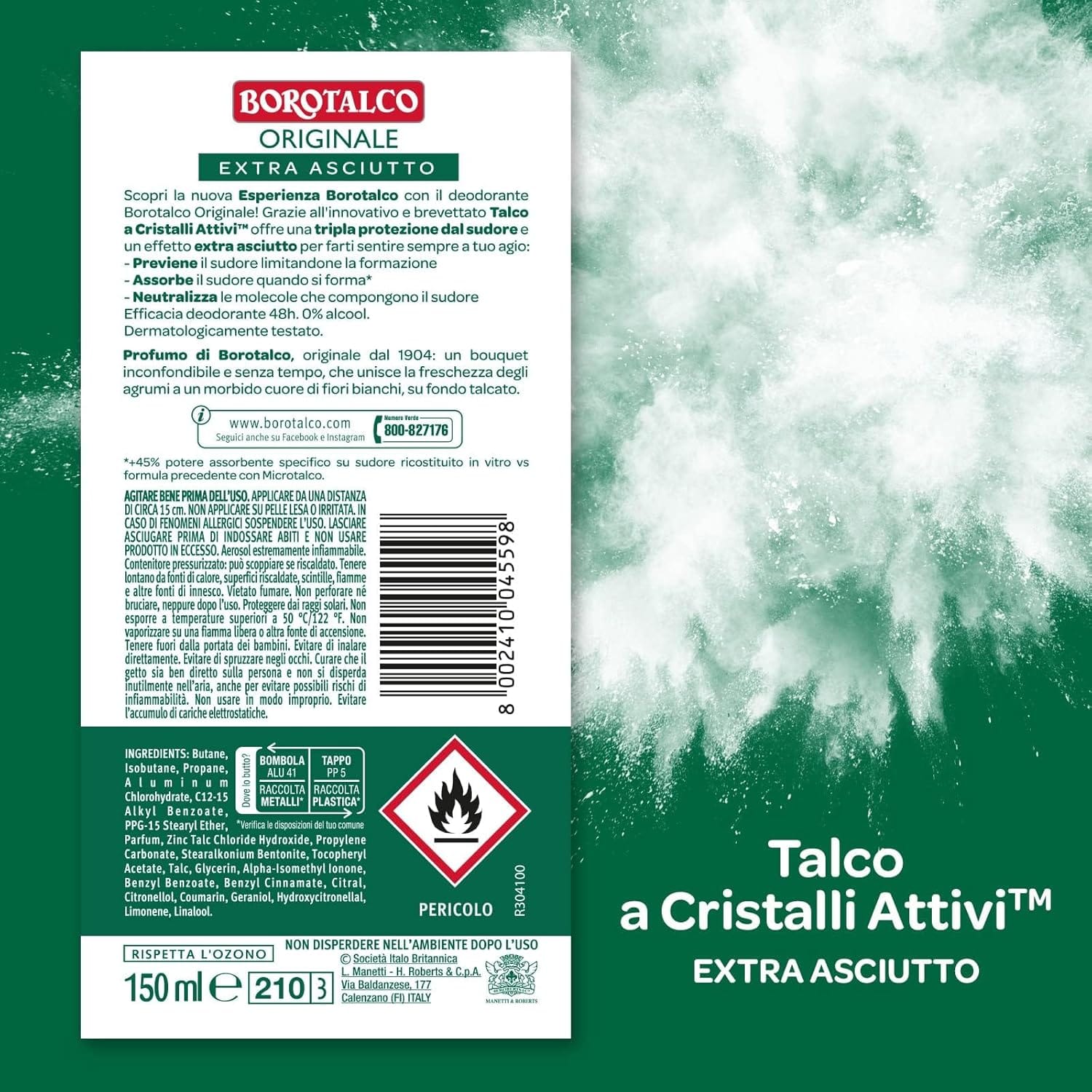 BOROTALCO DEO SPRAY ORIGINALE 150 ML