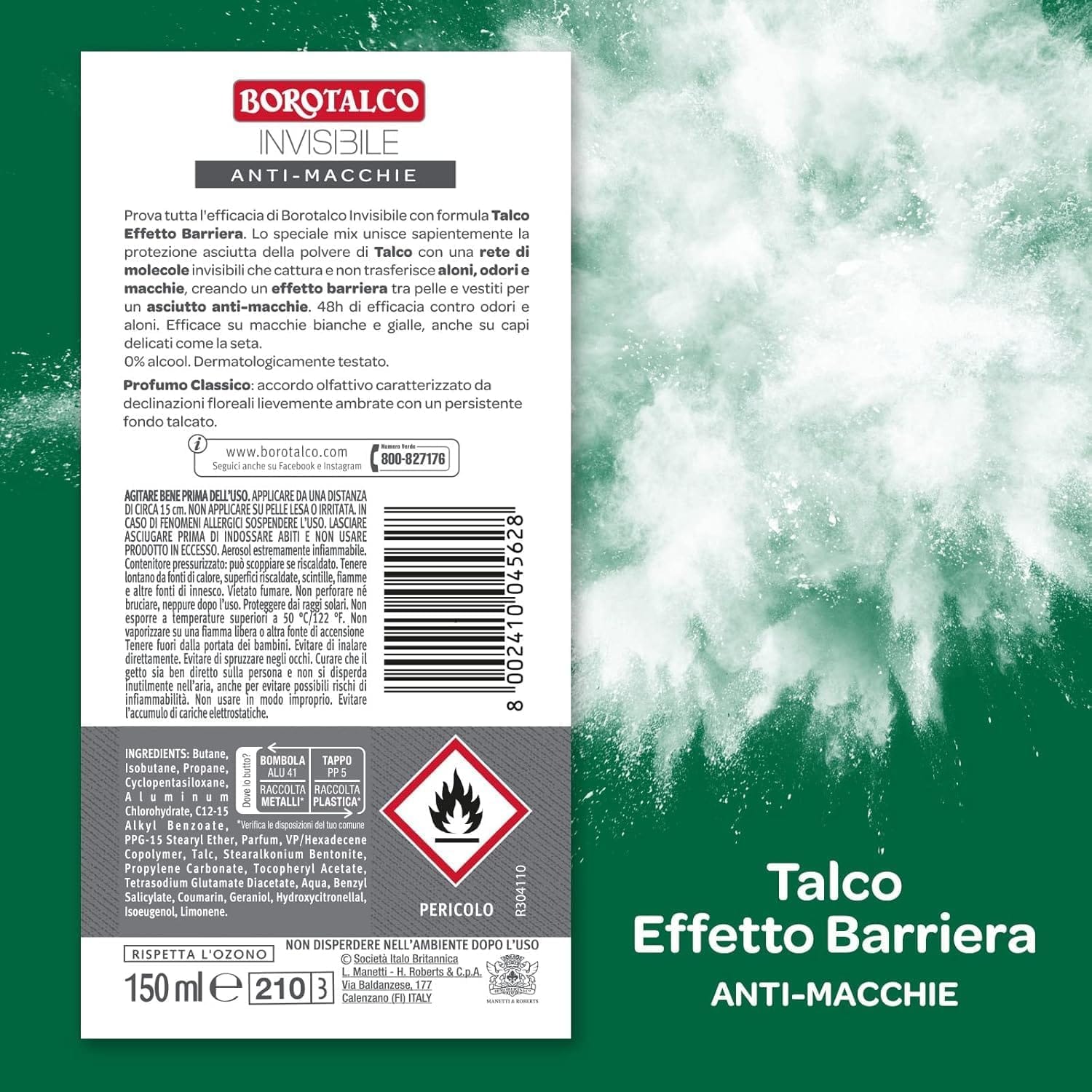 BOROTALCO DEO SPRAY INVISIBILE GRIGIO 150 ML