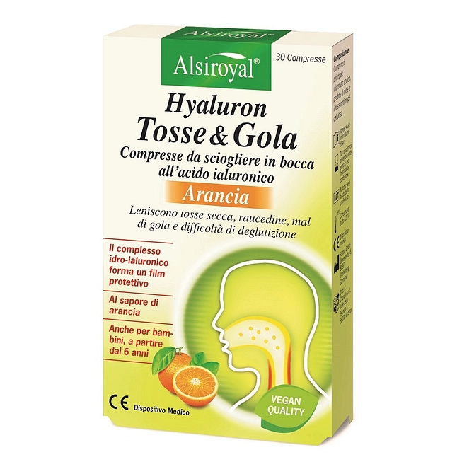 Hyaluron Tosse&Gola Arancia 30 Compresse