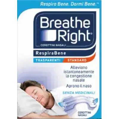 CEROTTI NASALI BREATHE RIGHT TRASPARENTI 10 PEZZI CEROTTI NASALI BREATHE RIGHT TRASPARENTI 10 PEZZI