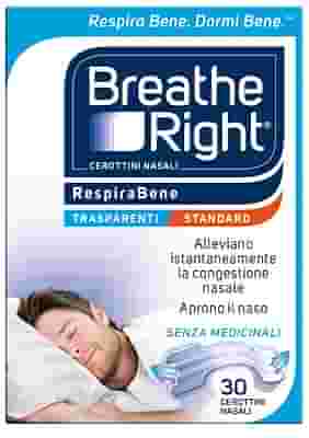 CEROTTI NASALI BREATHE RIGHT TRASPARENTI 30 PEZZI