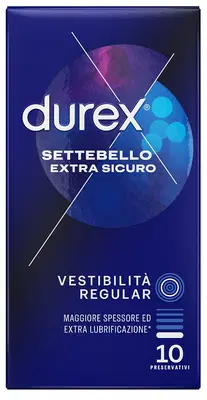 PROFILATTICO DUREX SETTEBELLO EXTRA SICURO 10 PEZZI PROFILATTICO DUREX SETTEBELLO EXTRA SICURO 10 PEZZI