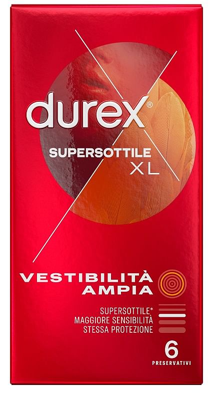 Profilattico Durex Supersottile Xl 6 Pezzi