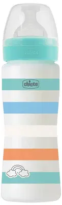 CHICCO BIBERON WB PP AZZURRO DA 330 ML VEL SILICONE CHICCO BIBERON WB PP AZZURRO DA 330 ML VEL SILICONE