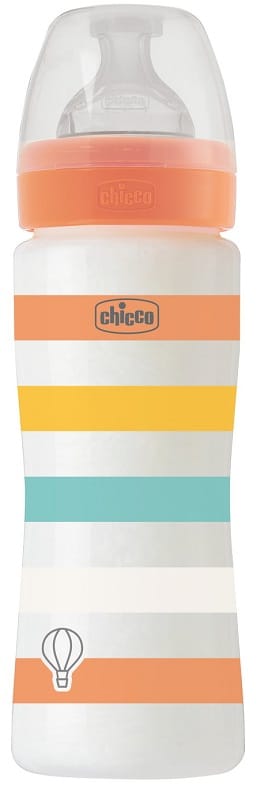Chicco Biberon Wb Pp Arancione Da 330 Ml Vel Silicone
