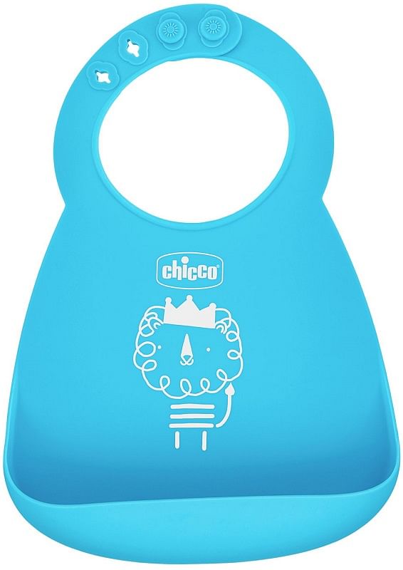 Chicco Bavaglia Silicone Azzurro