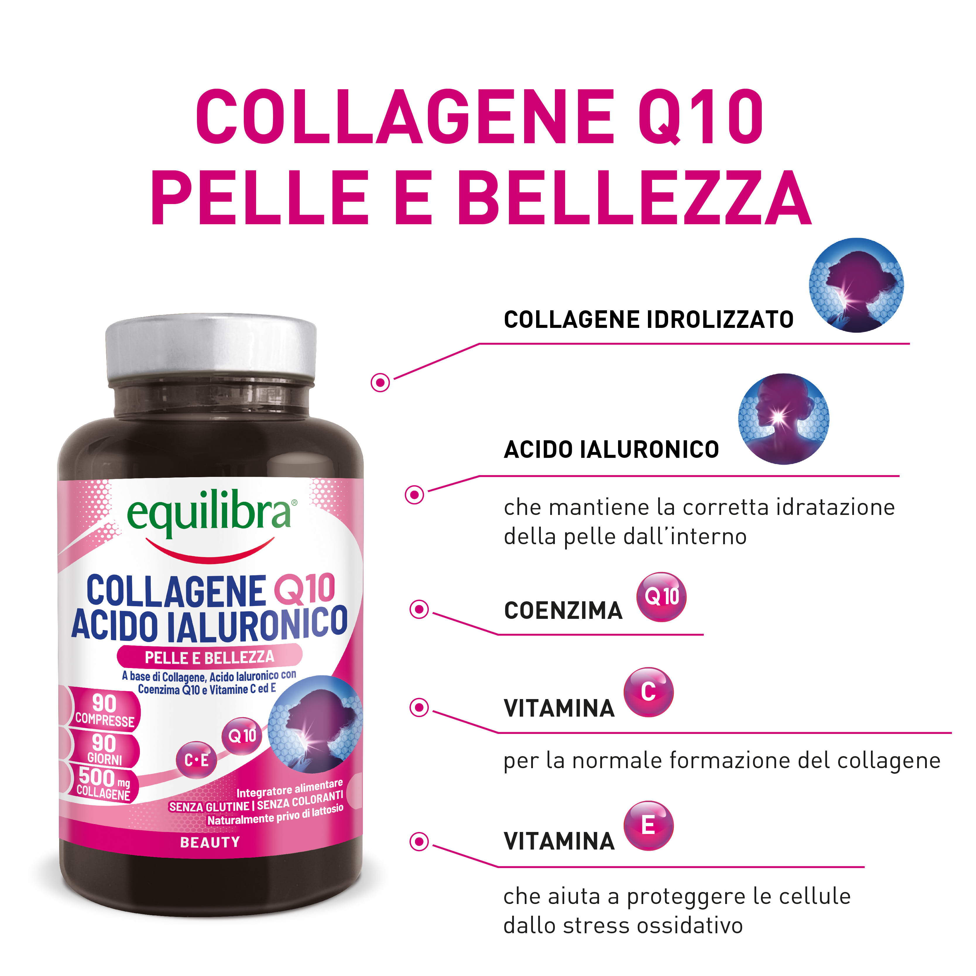 COLLAGENE Q10 ACIDO IALURONICO 90 COMPRESSE