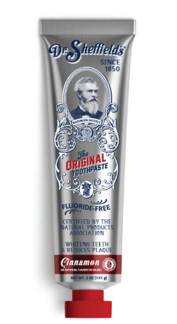 DR SHEFFIELD'S DENTIFRICIO SENZA FLUORO CANNELLA 140 G