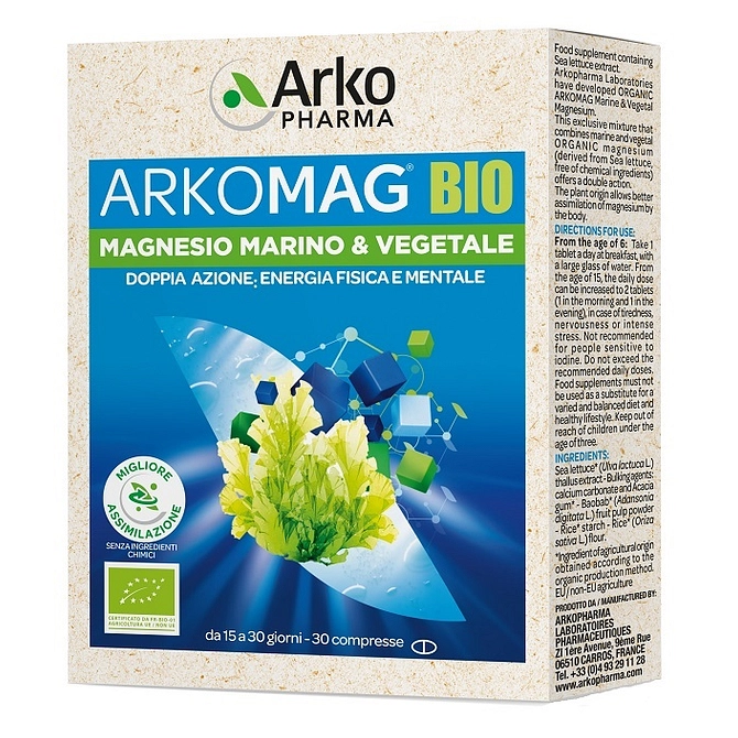 Arkomag Bio Magnesio Marino & Vegetale 30 Compresse