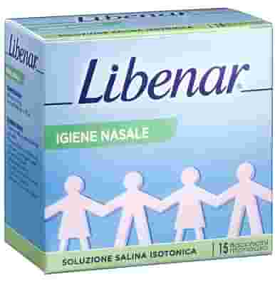 SOLUZIONE SALINA ISOTONICA 0,9% LIBENAR PER IGIENE NASALE 15 FLACONCINI MONOUSO X 5 ML