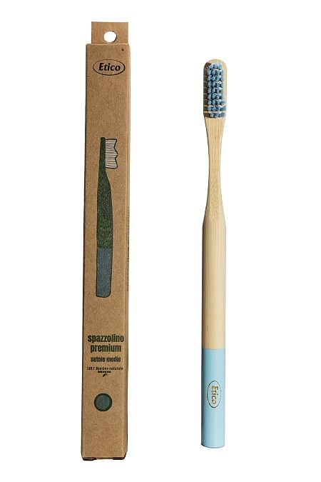 Etico Spazzolino Adulto Premium Bambu Azzurro