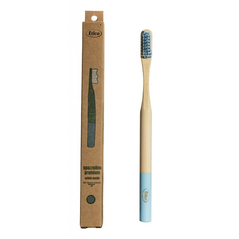 ETICO SPAZZOLINO ADULTO PREMIUM BAMBU AZZURRO