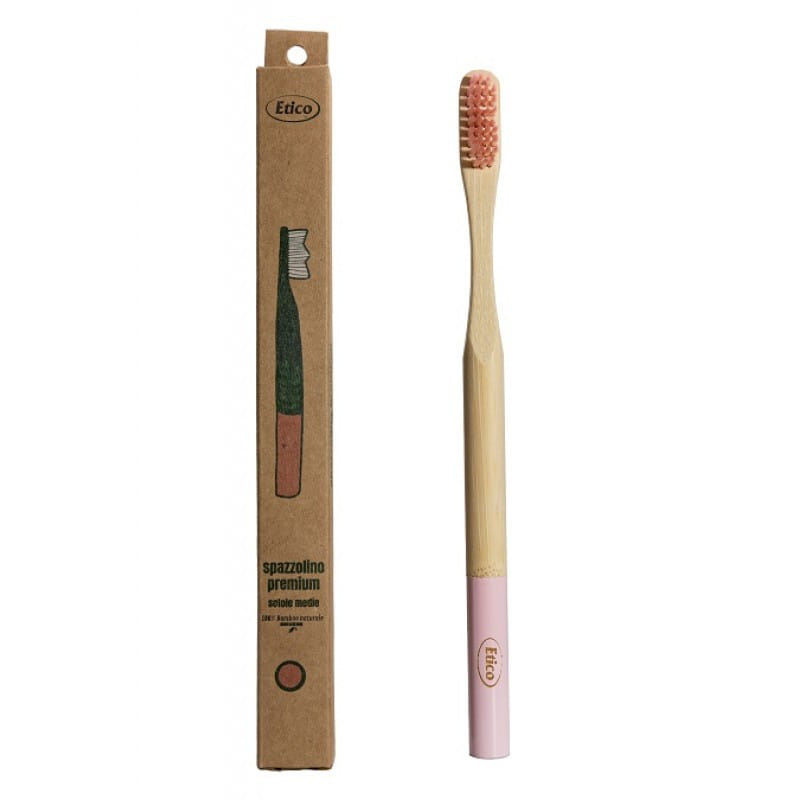 ETICO SPAZZOLINO ADULTO PREMIUM BAMBU ROSA