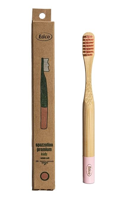 Etico Spazzolino Bambino Premium Bambu Rosa