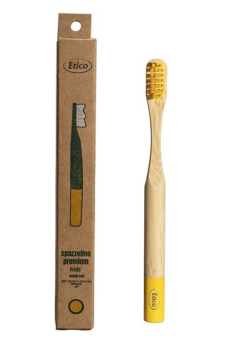 Etico Spazzolino Bambino Premium Bambu Giallo