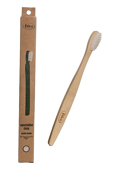 Etico Spazzolino Adulto Easy Basic Bambu Bianco