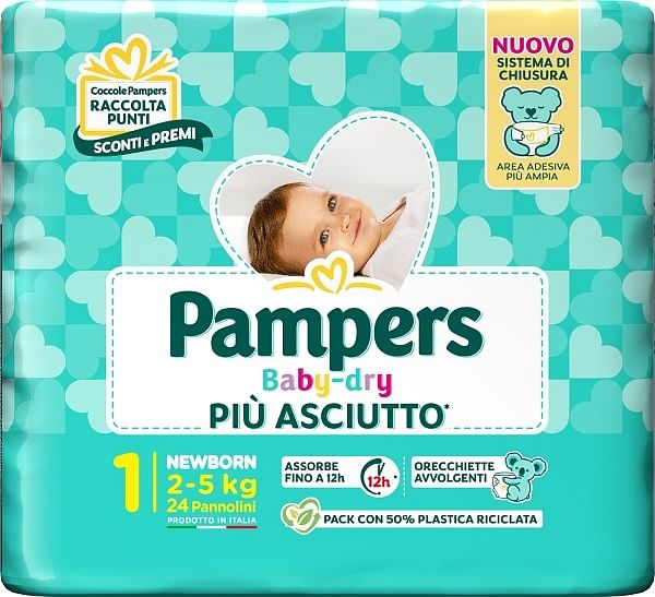 Pampers Baby Dry Pannolino Newborn 24 Pezzi