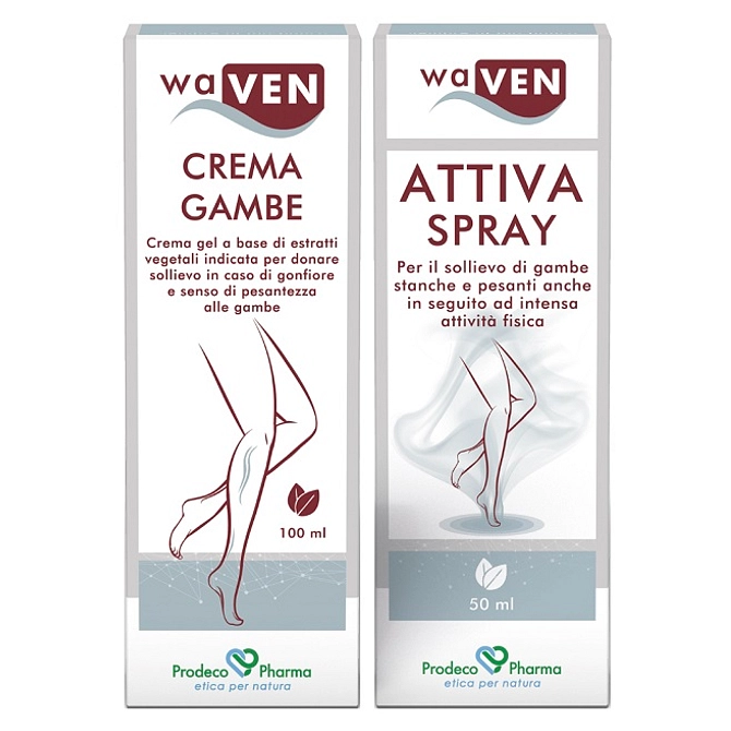 Waven Crema Gambe 100 Ml + Attiva Spray 50 Ml