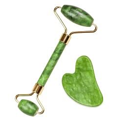 2 Easy Kit Jade Roller E Pietra Gua Sha